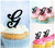 TA1228 Alphabet G Silhouette Party Wedding Birthday Acrylic Cupcake Toppers Decor 10 pcs