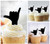TA1275 Shaka Hand Sign Silhouette Party Wedding Birthday Acrylic Cupcake Toppers Decor 10 pcs