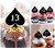 TA1277 Lucky Number 13 Silhouette Party Wedding Birthday Acrylic Cupcake Toppers Decor 10 pcs