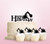 TC0253 Backhoe Happy Birthday Party Wedding Birthday Acrylic Cake Topper Cupcake Toppers Decor Set 11 pcs