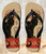 FA0333 Chat Noir Black Cat Vintage Beach Slippers Sandals Flip Flops Unisex