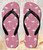 FA0371 Pink Flamingo Pattern Beach Slippers Sandals Flip Flops Unisex