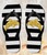 FA0378 Black and White Striped Gold Dolphin Beach Slippers Sandals Flip Flops Unisex