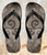 FA0382 Triskele Symbol Stone Texture Beach Slippers Sandals Flip Flops Unisex