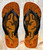 FA0389 Lizard Aboriginal Art Beach Slippers Sandals Flip Flops Unisex