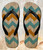 FA0429 Vintage Wood Chevron Graphic Printed Beach Slippers Sandals Flip Flops Unisex