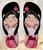 FA0436 Japan Girl Hina Doll Kimono Sakura Beach Slippers Sandals Flip Flops Unisex