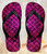 FA0443 Pink Mermaid Fish Scale Beach Slippers Sandals Flip Flops Unisex