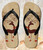 FA0452 Wooden Raindeer Graphic Printed Beach Slippers Sandals Flip Flops Unisex