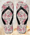 FA0458 Vintage Rose Pattern Beach Slippers Sandals Flip Flops Unisex