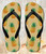 FA0511 Pineapple Pattern Beach Slippers Sandals Flip Flops Unisex