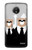 S3557 Bear in Black Suit Case For Motorola Moto E4