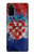 S3313 Croatia Flag Vintage Football Graphic Case For Samsung Galaxy S20