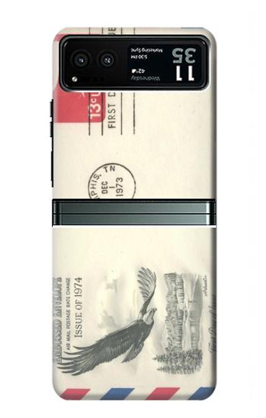 S3551 Vintage Airmail Envelope Art Case For Motorola Razr 40