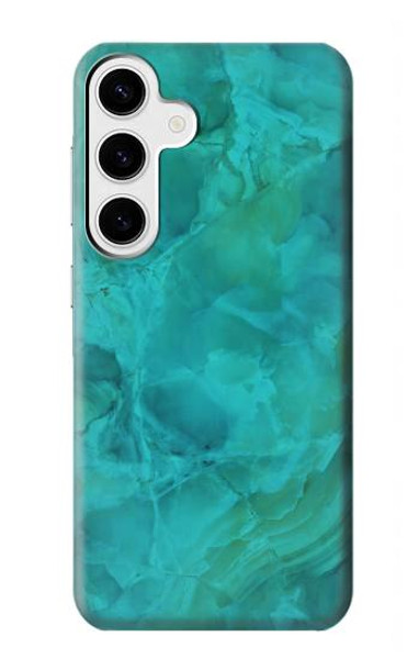 S3147 Aqua Marble Stone Case For Samsung Galaxy S24 Plus