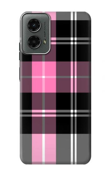 S3091 Pink Plaid Pattern Case For Motorola Moto G 5G (2024)