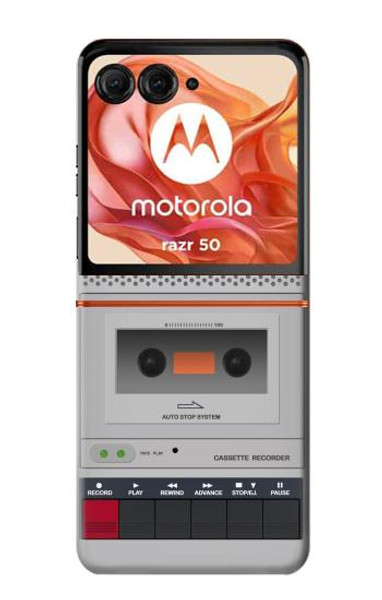 S3953 Vintage Cassette Player Graphic Case For Motorola Razr 50