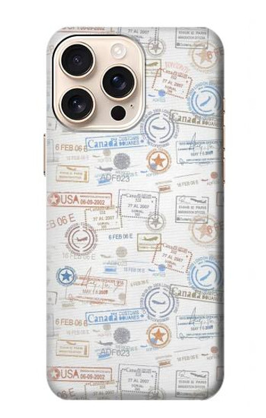 S3903 Travel Stamps Case For iPhone 16 pro