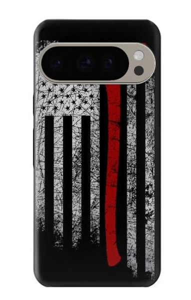 S3958 Firefighter Axe Flag Case For Google Pixel 9 Pro