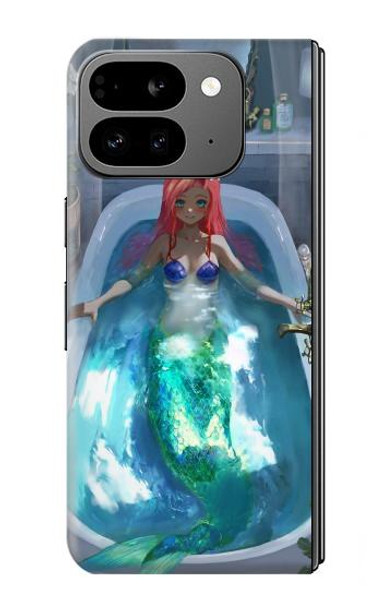 S3912 Cute Little Mermaid Aqua Spa Case For Google Pixel 9 Pro Fold