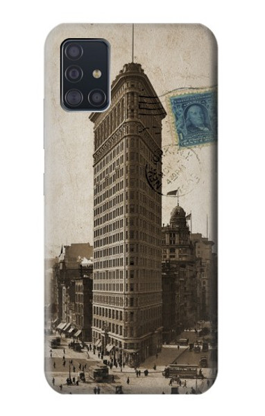 S2832 New York 1903 Flatiron Building Postcard Case For Samsung Galaxy A51 5G