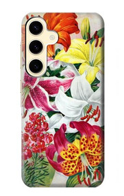 S3205 Retro Art Flowers Case For Samsung Galaxy S24