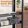 1U Rack Shelf, Vented Cantilever Universal Rack Mount Shelf, 10.5" Deep, Heavy-Duty Server Rack Shelf for 19" Equipment Rack & Cabinet, 60 lbs Capacity