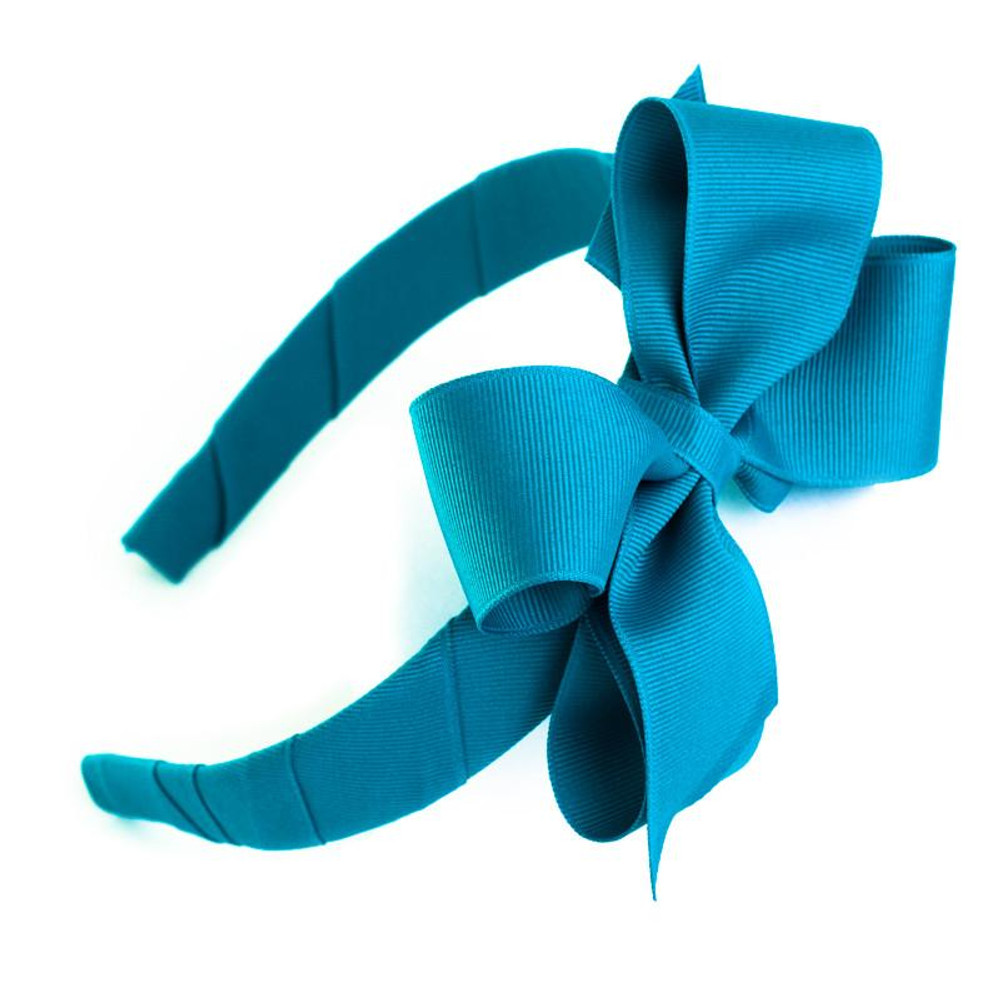 blue ribbon headband