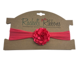 Sheer Headband w/ Satin Mesh Rose