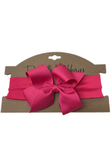Knit Headband with Bow Carded