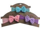 Sheer Headband w/ Shabby Rose Bow