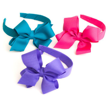 1" Hard Headband With Bow