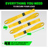 Rhino USA Soft Loop Tie-Down Straps - 4-Pack (Yellow)