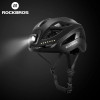 ROCKBROS Safety Warning Helmet with Built-In Lights and Adjustable Fit - Black
