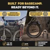 The Cache Anchor Lock was designed with security in mind. The Anchor is built upon 10MM of steel wire beaded cables and sandwiched between neoprene casing to give you a thick and sturdy lock that will deter thieves and keep your valuables locked to your Basecamp Pad.