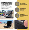 Say goodbye to uncomfortable stadium seats! The Cache Lounger combines lightweight portability, lasting comfort, and convenient built-in storage to upgrade your game-day experience.