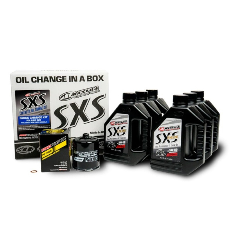 Maxima SXS Polaris RZR Pro R Quick Change Kit w/Full Synthetic 5W50 Engine Oil/Filter/Hardware - 90-229013 User 1
