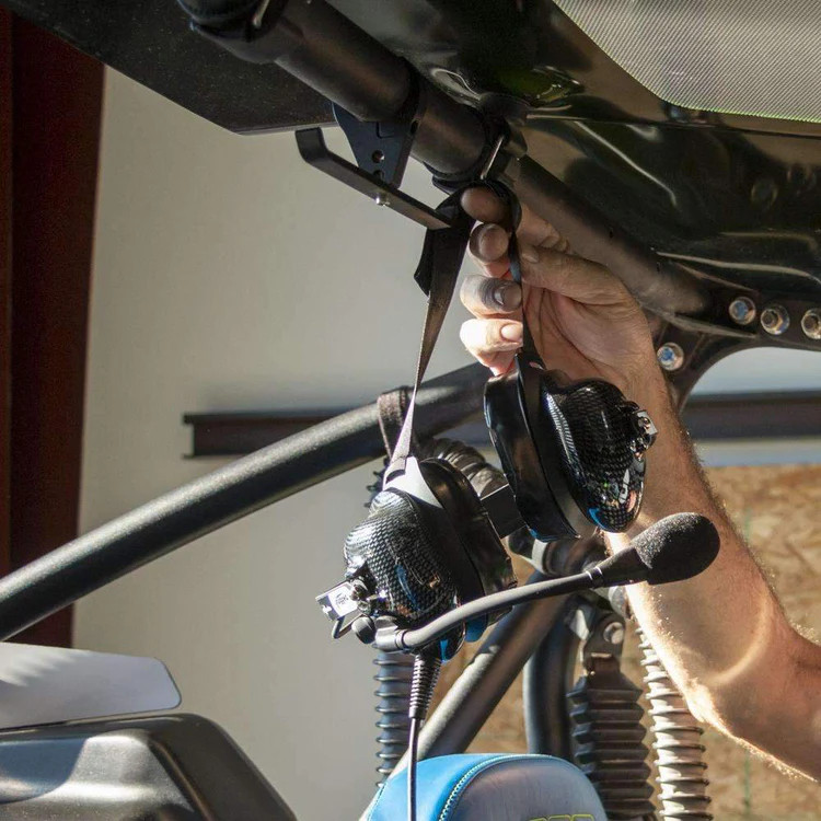Rugged Radios Dual Headset Hanger with Bar Mount - 1.25" Tube Diameter