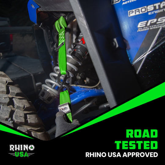 Introducing the Rhino USA Soft Loop Tie-Down Straps, the ultimate solution for secure and hassle-free transportation of your prized ride. Designed with precision and built for rugged durability, our straps offer unrivaled strength and reliability.