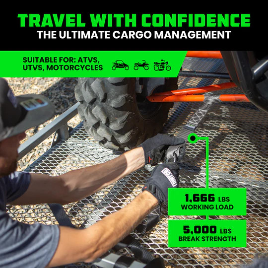 Introducing the Rhino USA Soft Loop Tie-Down Straps, the ultimate solution for secure and hassle-free transportation of your prized ride. Designed with precision and built for rugged durability, our straps offer unrivaled strength and reliability.