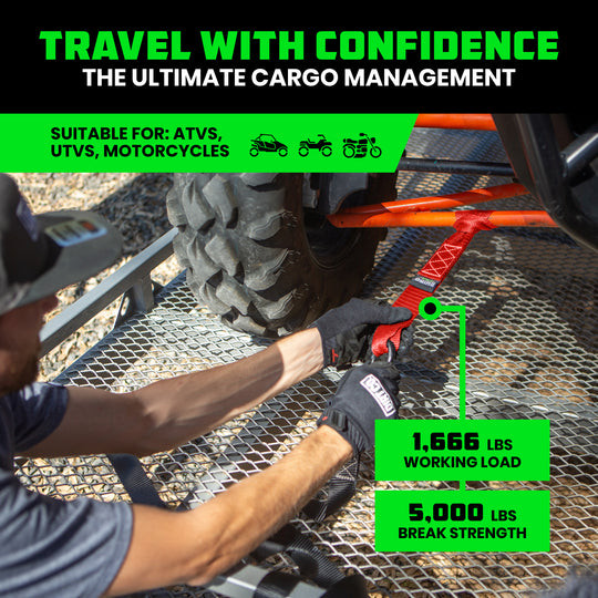 Introducing the Rhino USA Soft Loop Tie-Down Straps, the ultimate solution for secure and hassle-free transportation of your prized ride. Designed with precision and built for rugged durability, our straps offer unrivaled strength and reliability.