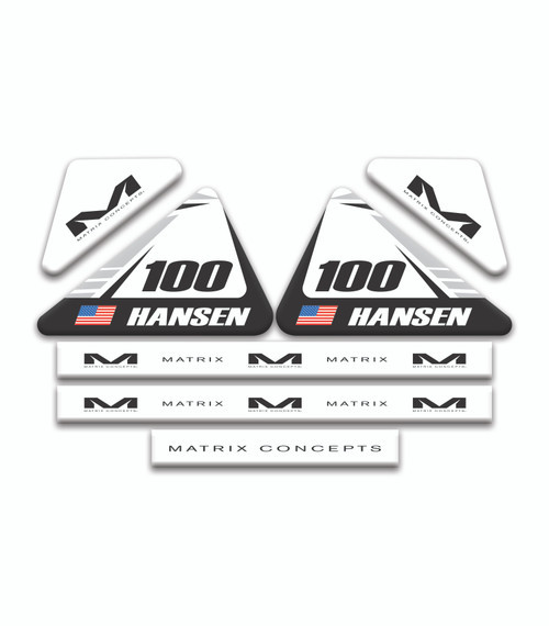 Matrix Concepts M3 - 4 gal - Name and Number Custom Graphic Kit