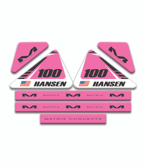 Matrix Concepts M3 - 4 gal - Name and Number Custom Graphic Kit