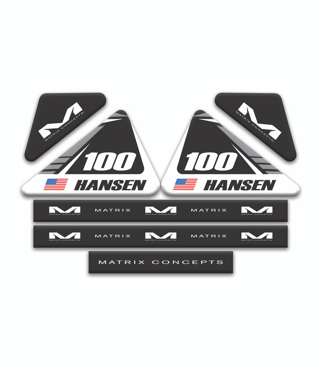 Matrix Concepts M3 - 4 gal - Name and Number Custom Graphic Kit