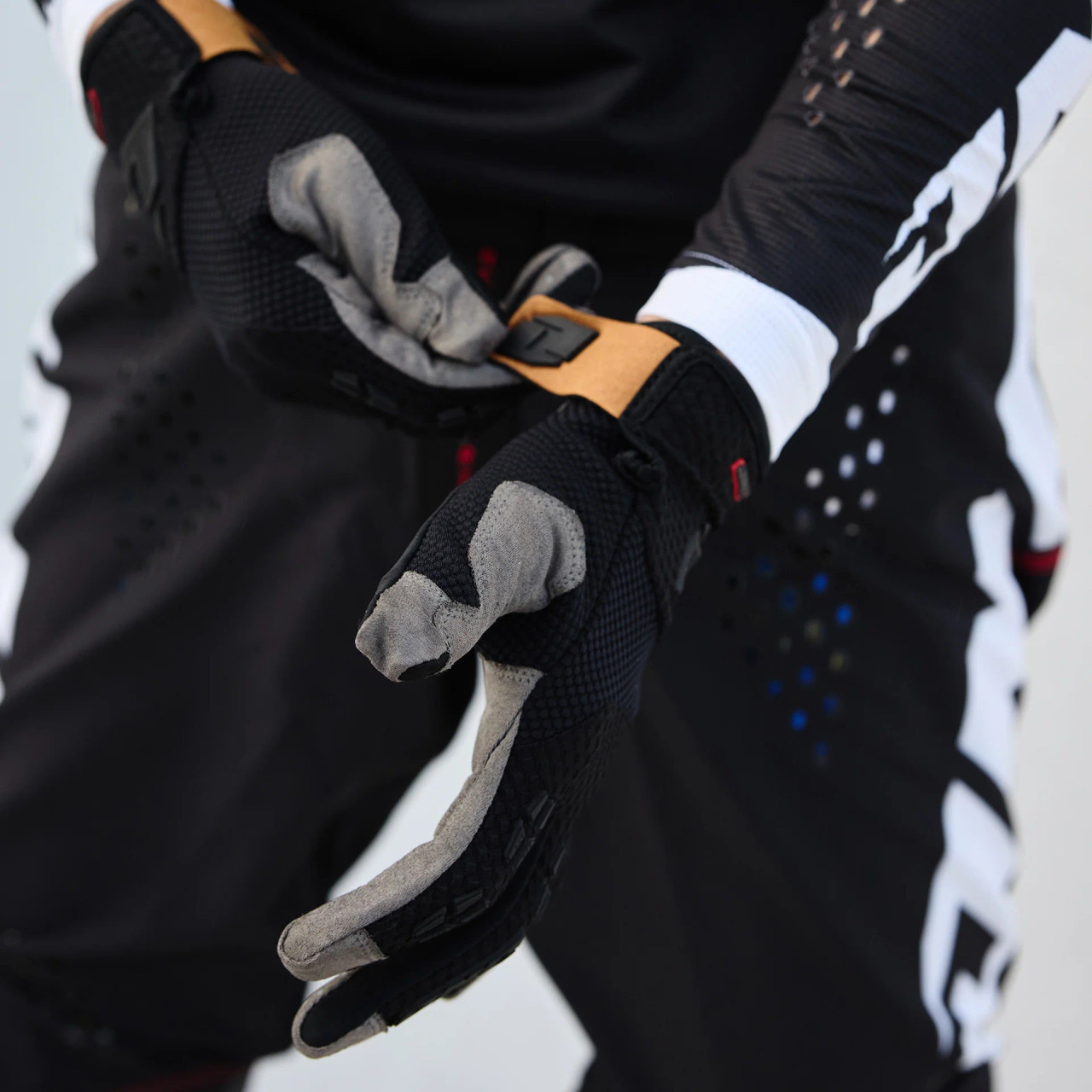 The top closure glove is not for everyone and for those riders who prefer a more traditional glove the One Industries X-197 offers rubber protection on the knuckles and a secure wrist closure.