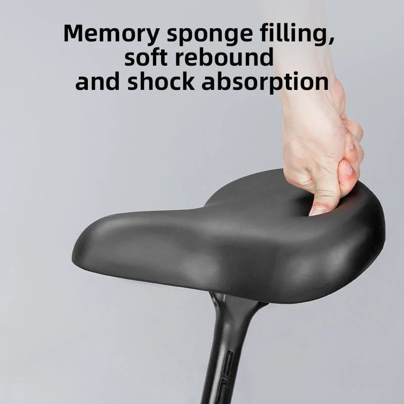 ROCKBROS Comfort Shock Absorption Bike Saddle Soft Wide Seat for Men Women