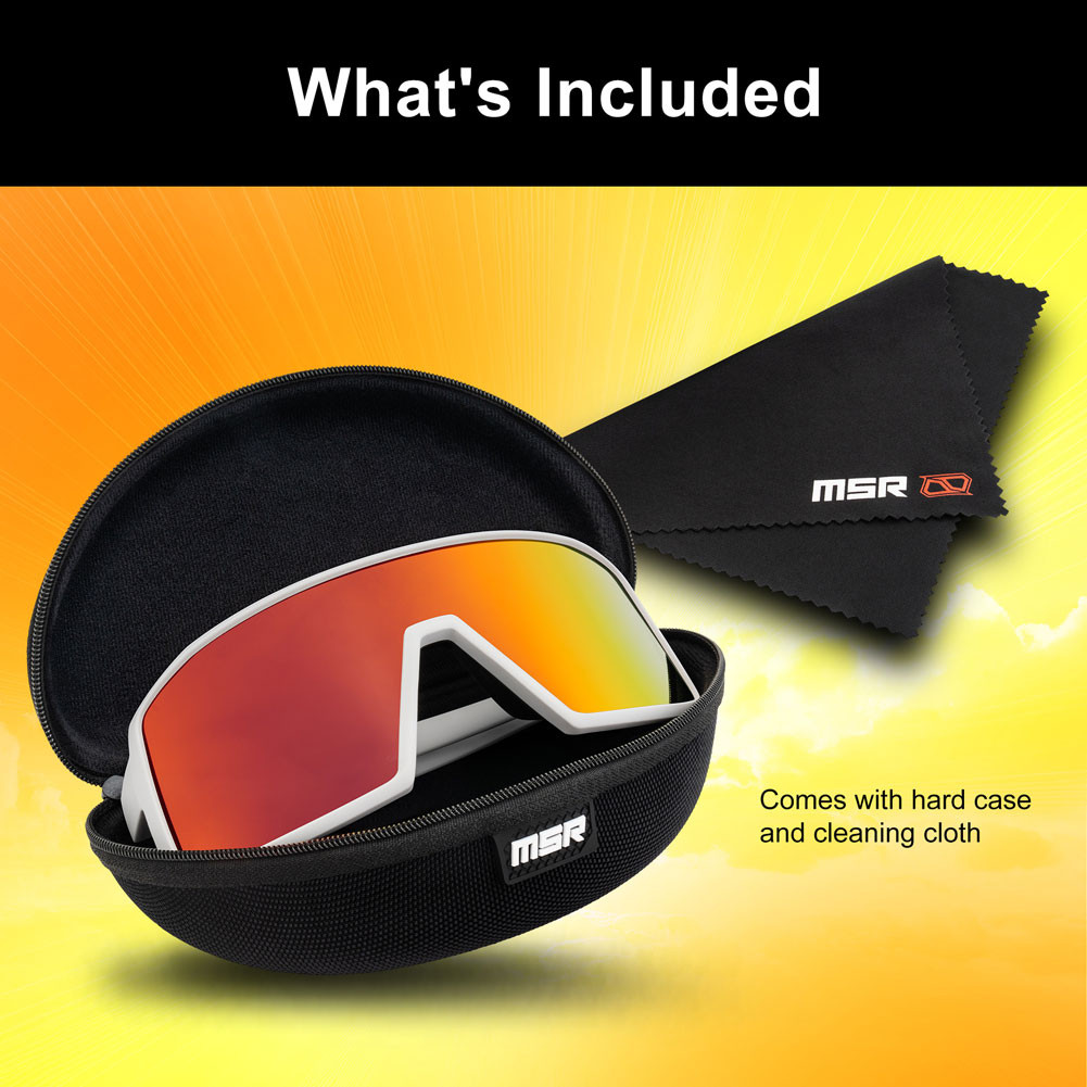 MSR Riot Sunglasses - Matte White/Red