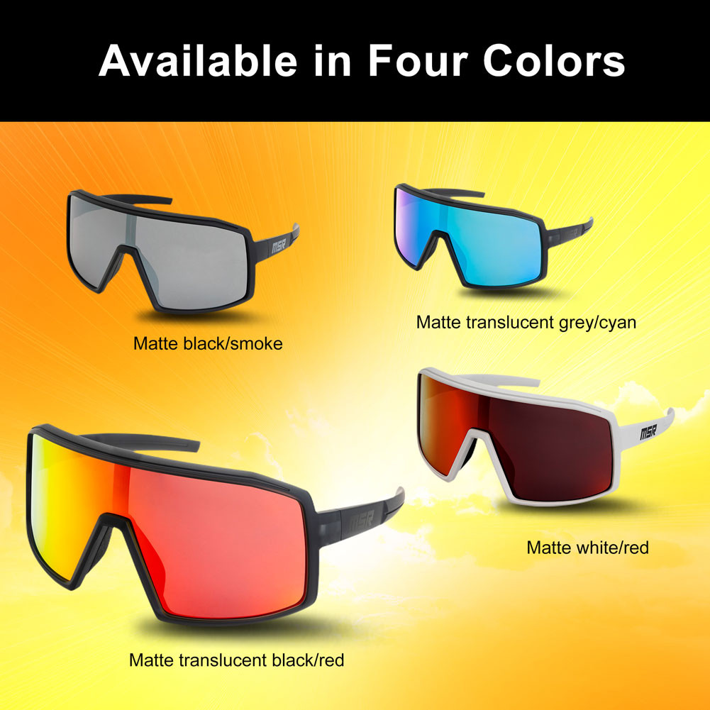 MSR Riot Sunglasses - Matte White/Red