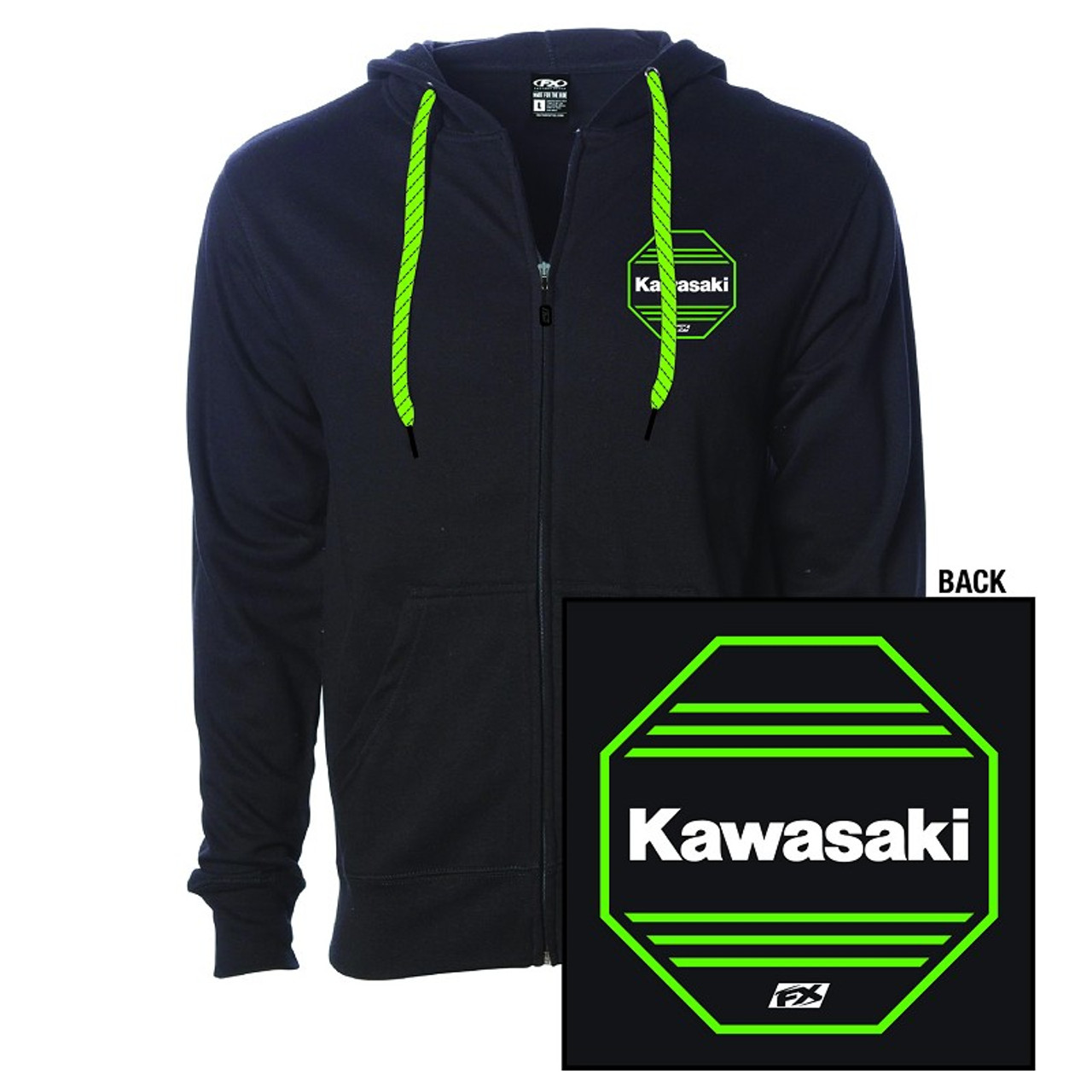 Factory Effex Kawasaki Octagon Hooded Zip-up