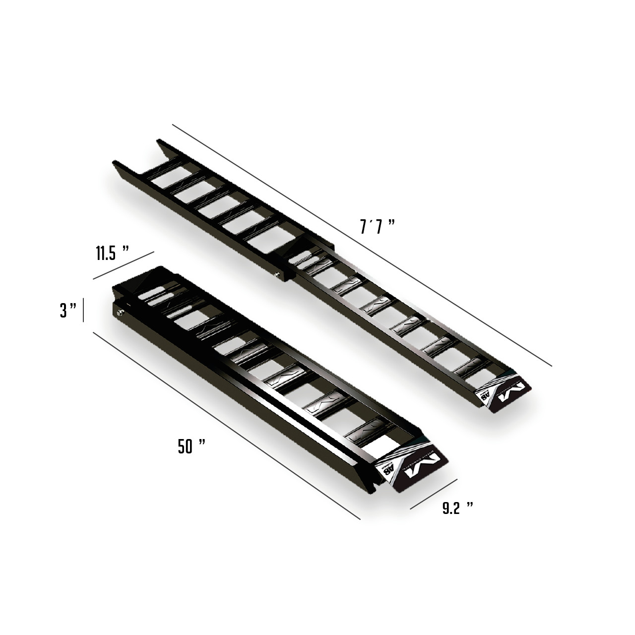Matrix Concepts A8 Folding Ramp - Black - A8-101